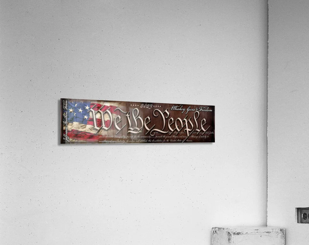 Metal Flag Art - We the People Barn Sign Personalized with American Flag