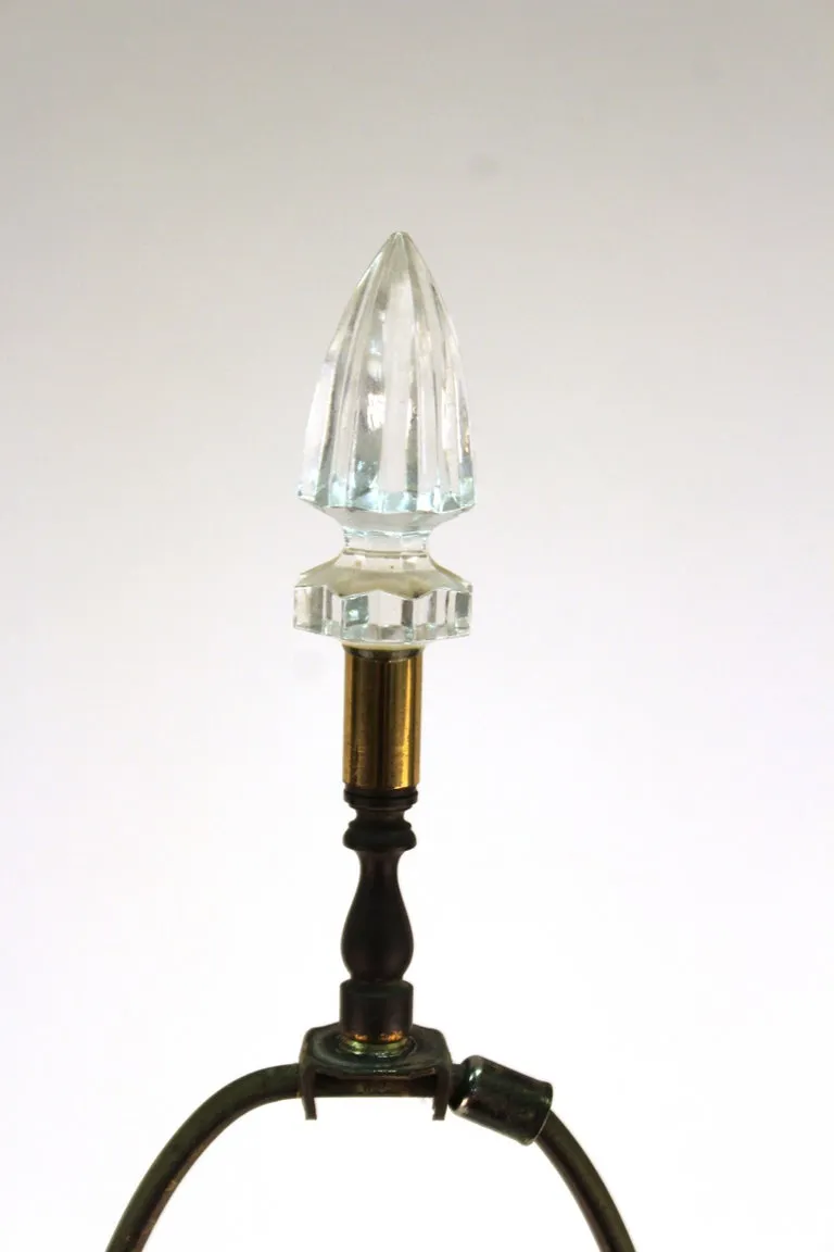 Mid-Century Modern Cut Crystal Table Lamp