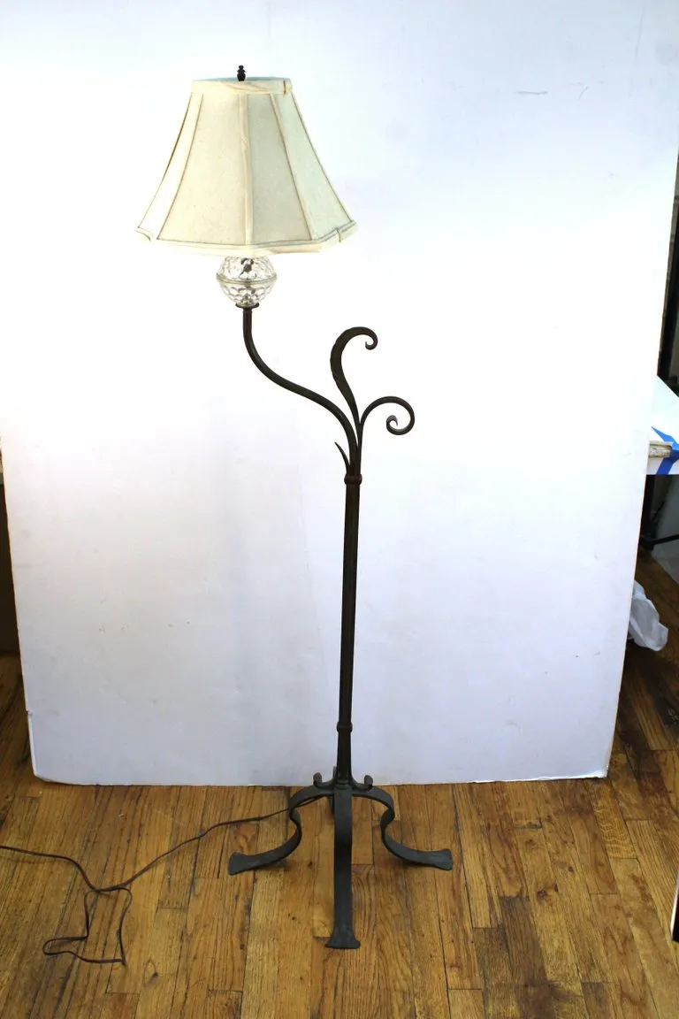 Mid-Century Modern Wrought Iron Standing Lamp