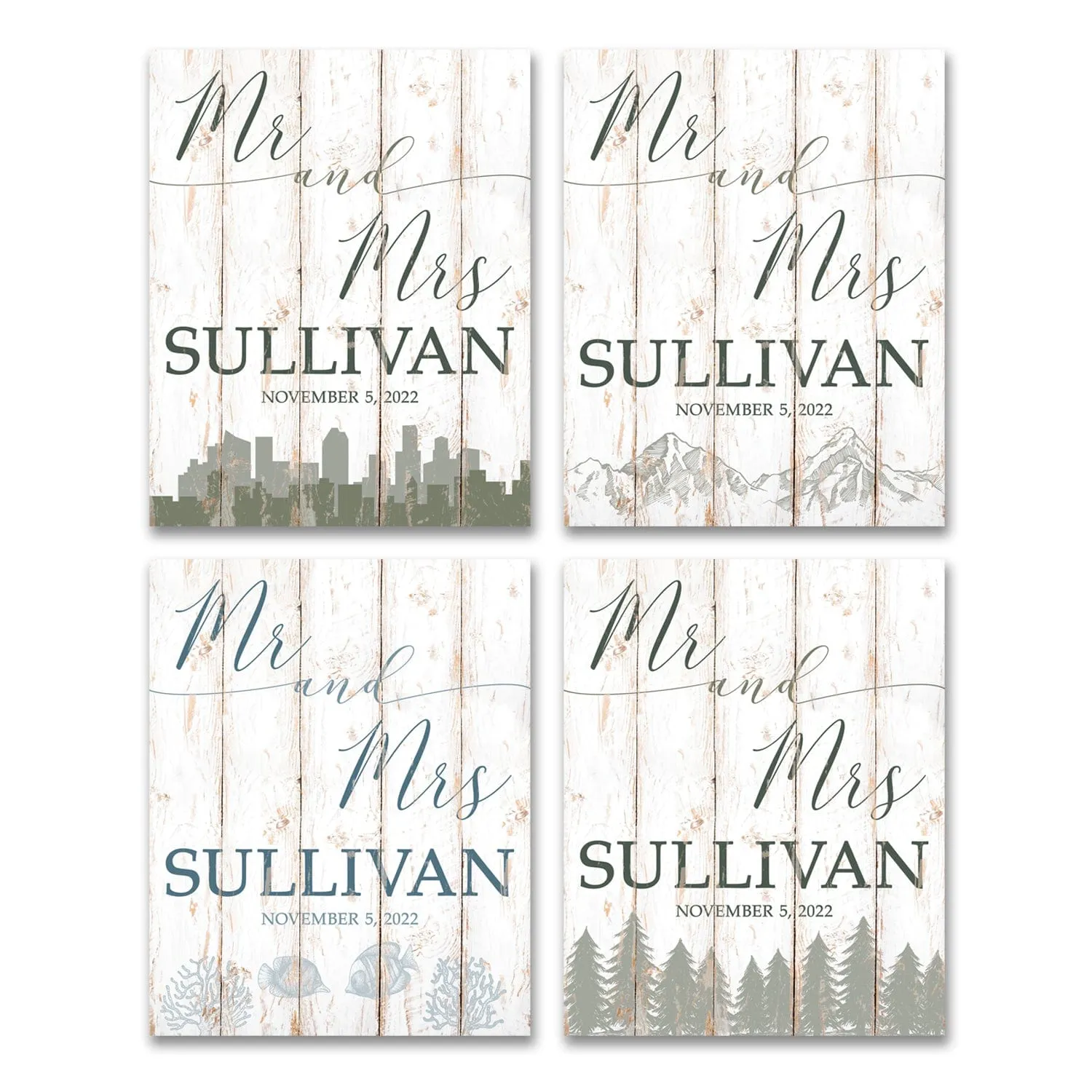 Mr. & Mrs. Personalized Signs