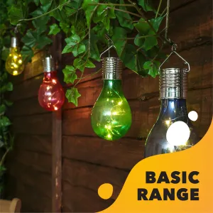 Multi-Colour Solar Bulb Lights (Set of 4)