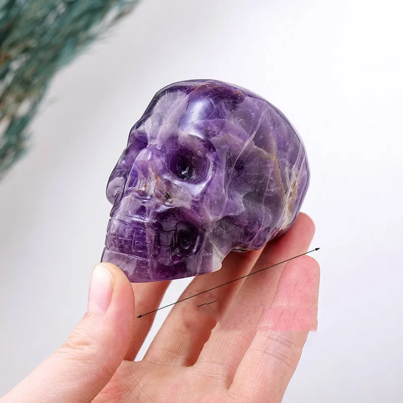 Natural Amethyst Skull Ornaments