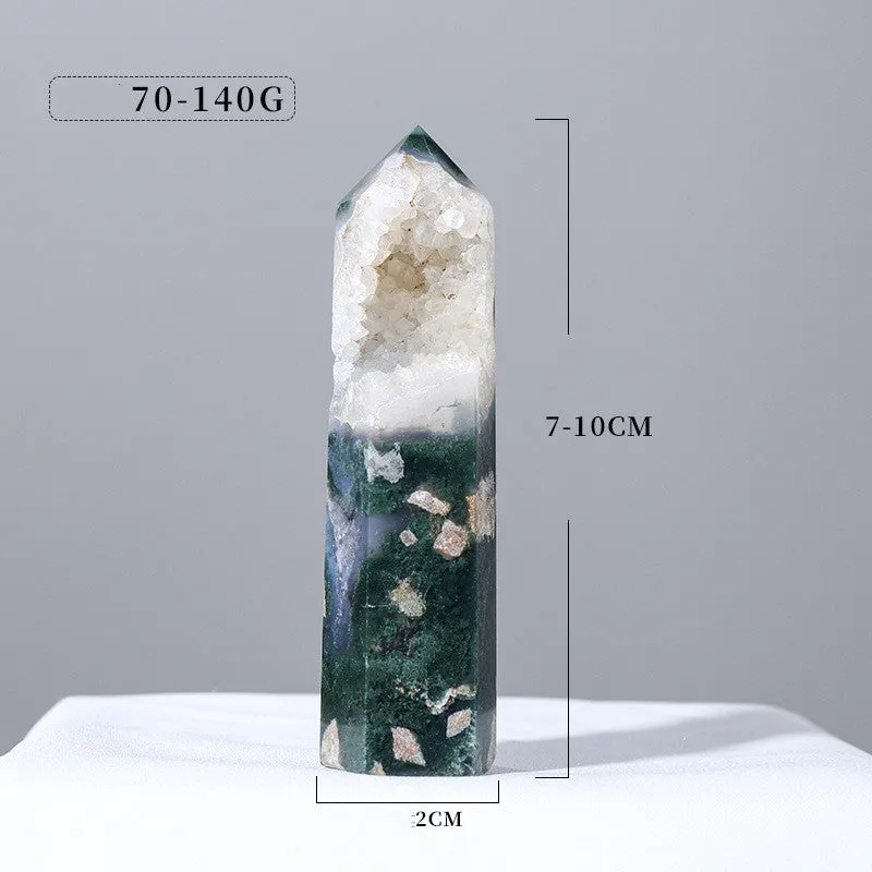 Natural Crystal- Agate Stone Pillar Ornament