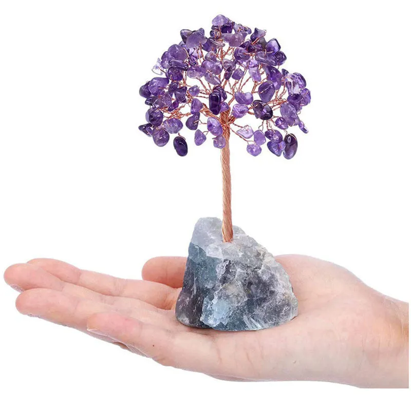 Natural Crystal Tree Fluorite Base Ornaments