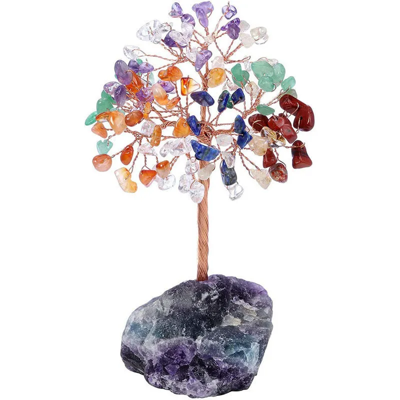 Natural Crystal Tree Fluorite Base Ornaments