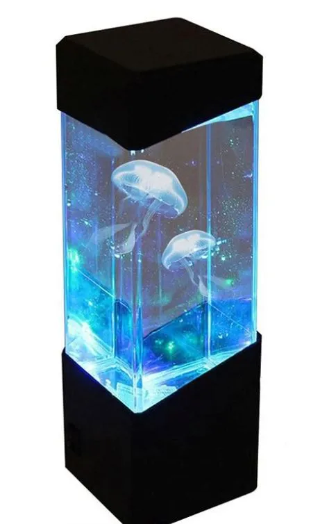 Night Light - Unique Lava Lamp - Water Lamp( Fish, Jellyfish or Volcano)