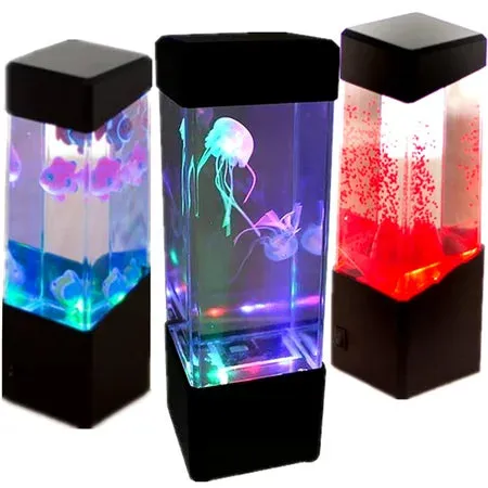 Night Light - Unique Lava Lamp - Water Lamp( Fish, Jellyfish or Volcano)