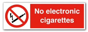 No electronic cigarettes