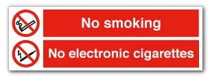 No smoking No electronic cigarettes