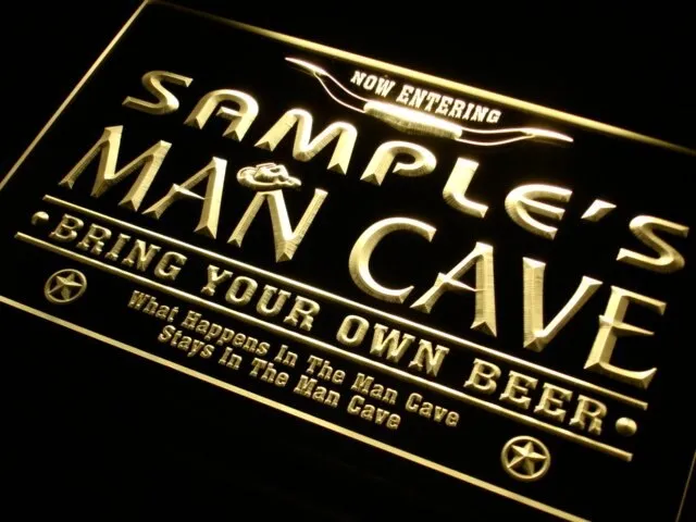 pb Name  Custom Man Cave  Bar Neon Light Light Signs