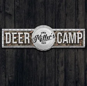 Personalized Deer Hunting Decor - Metal Deer Camp Barn Sign