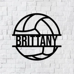 Personalized Volleyball Metal Art Sign - Custom Volleyball Name Metal Sign - Metal Decor Wall Art