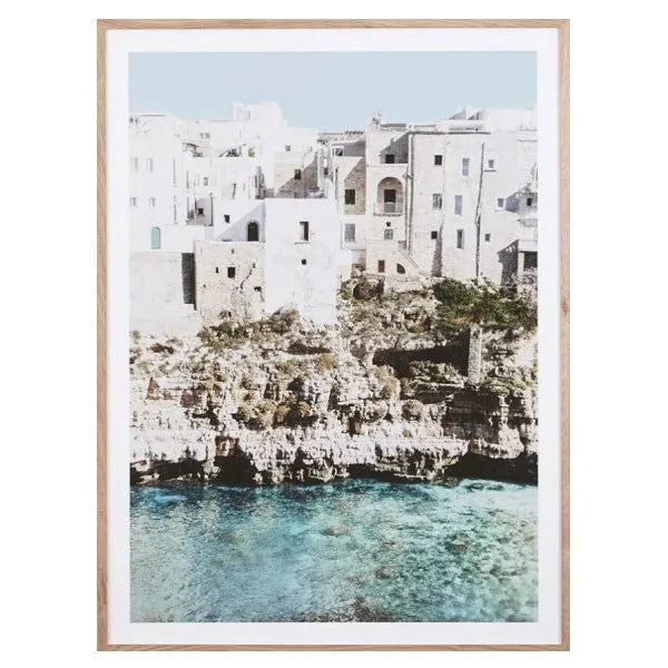 Photographic Amalfi Village 1.3m Canvas Art Print With Wood Frame