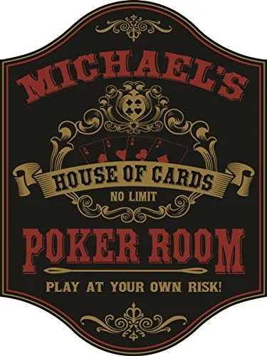 Poker Custom Wooden Novelty Sign