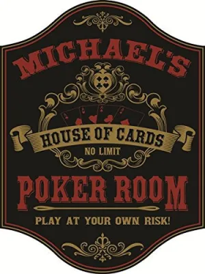 Poker Custom Wooden Novelty Sign