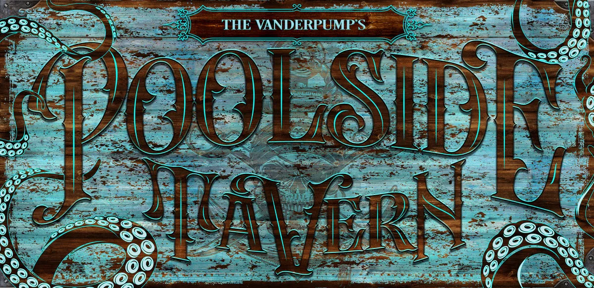 Pool Signs - Patina Poolside Tavern Sign