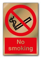 Prestige Silver - No Smoking Sign