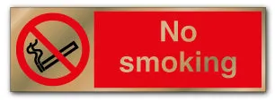 Prestige Silver - No Smoking Sign