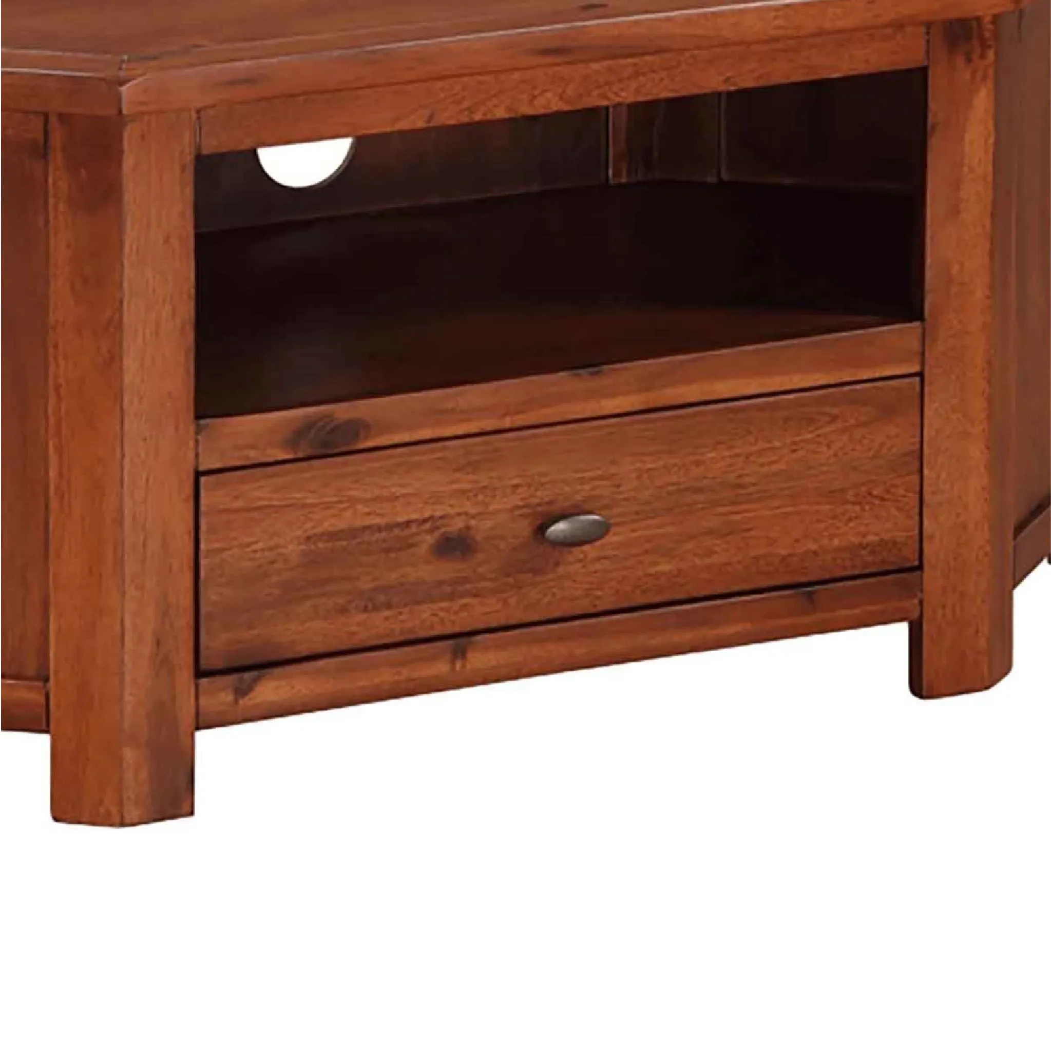 Prussia Acacia Corner TV Stand