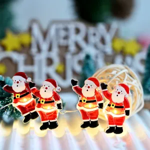 Quntis LED Christmas Decoration Lights – Santa Claus Holiday String Lights for Festive Xmas Decor