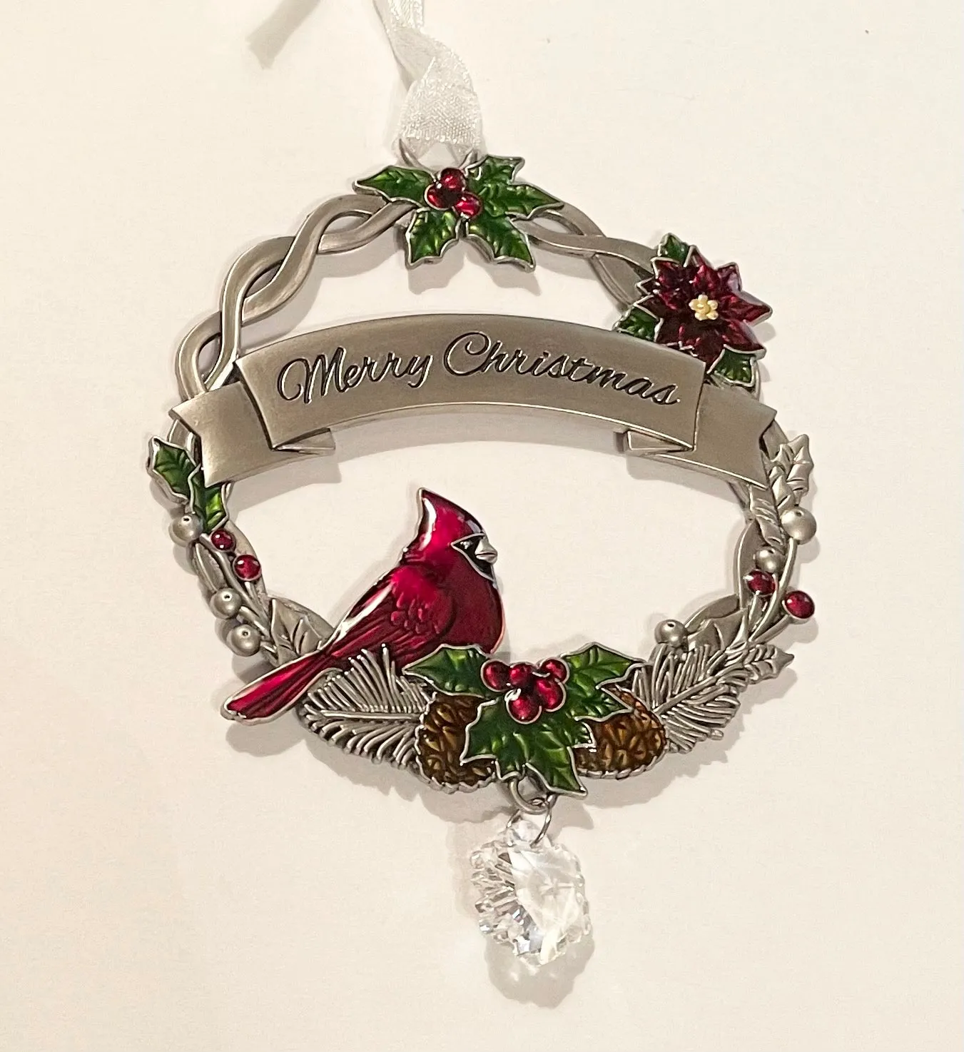 "Merry Christmas" Christmas Cardinal Ornament