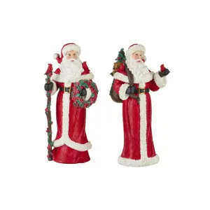 Raz Imports 2021 Yuletide Birds 12-inch Santa Figurine, Assortment of 2