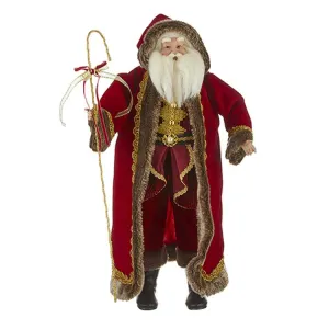 Raz Imports 2022 Making Spirits Bright 25" Gold And Red Santa