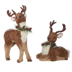 Raz Imports Through The Woods 18.25" Deer, Set of 2