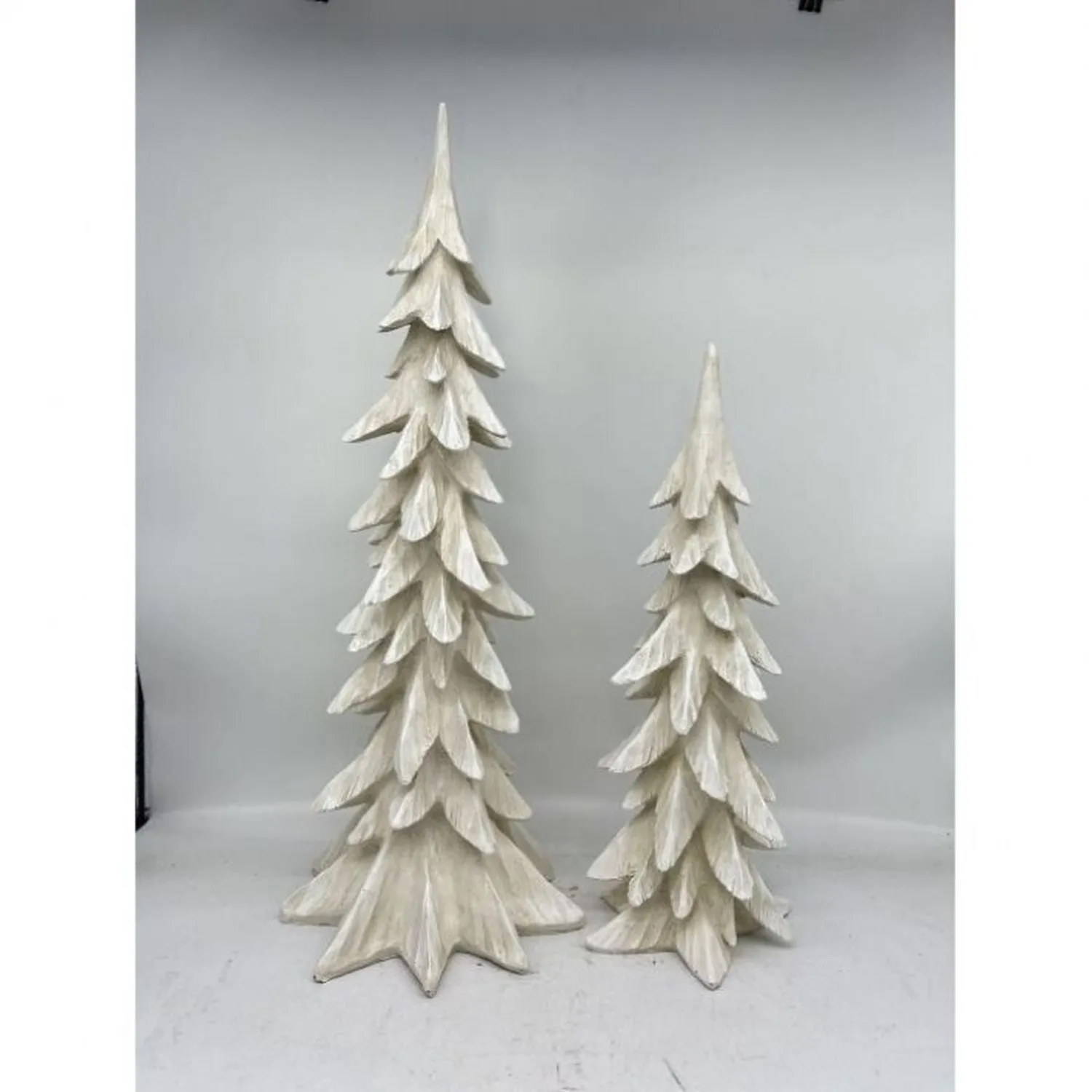 Regency International 18-25" Resin Winter Retreat Tree, Set of 2