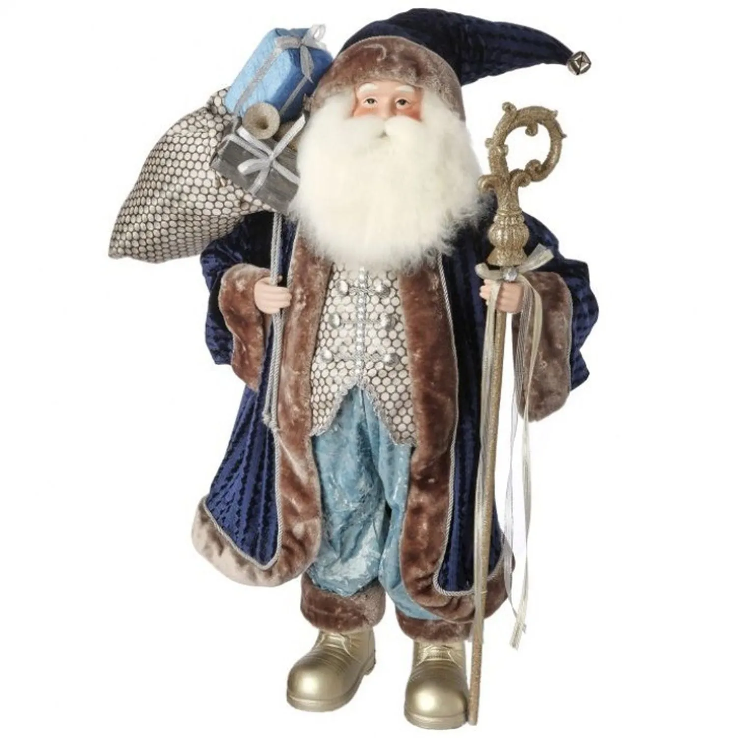 Regency International 36" Winter Blue Santa with Sack & Staff