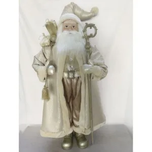 Regency International 48" Fabric Gilded Age Santa W/Staff