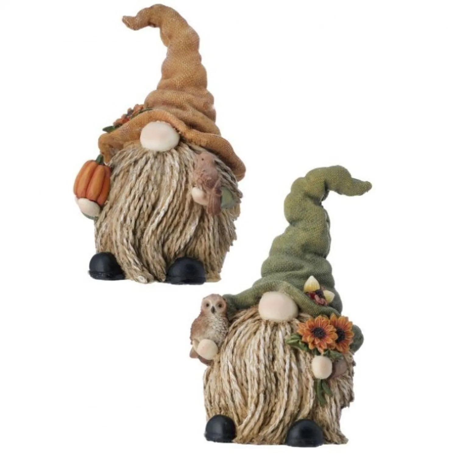 Regency International 7.5"Resin Harvest Gnome Set of 2, Assortment