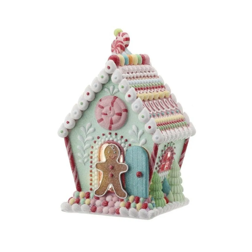 Regency International Candy House Figurine, 13 inches, Pastel, Multi-Color