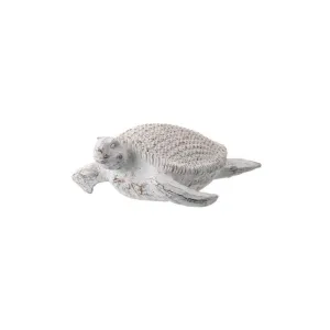 Regency International 'Wicker' Sea Turtle Figurine, 11 inches, Weathered White