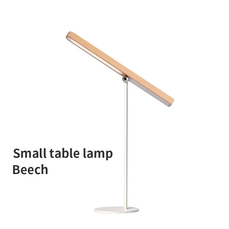 Rotatable LED Wooden Table Lamp with USB Charging