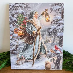 Saint Nicholas Fiber Optic Canvas