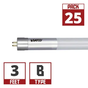 Satco|Nuvo 3ft T5 LED Tube, Ballast Bypass, Single|Dual End