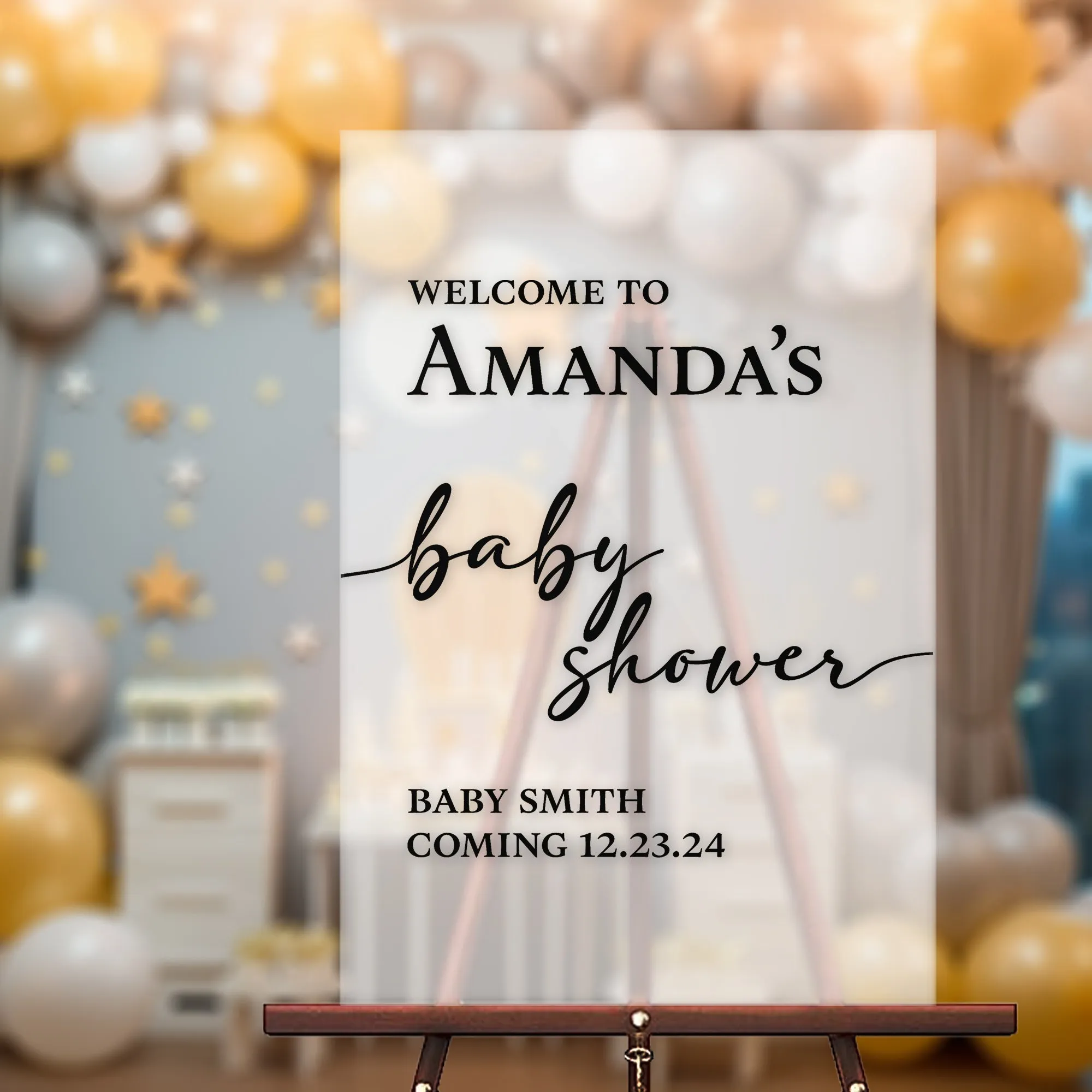 Script Baby Shower Sign