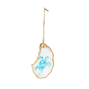 Sea Turtle Oyster Shell Ornament