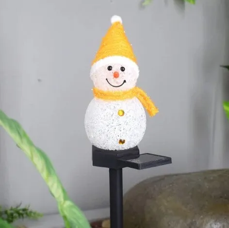 Solar Christmas Lights Snowman