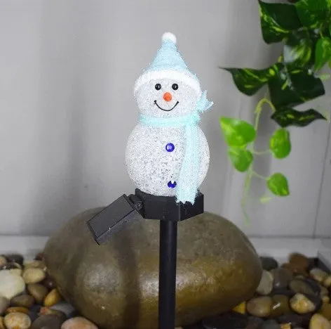 Solar Christmas Lights Snowman