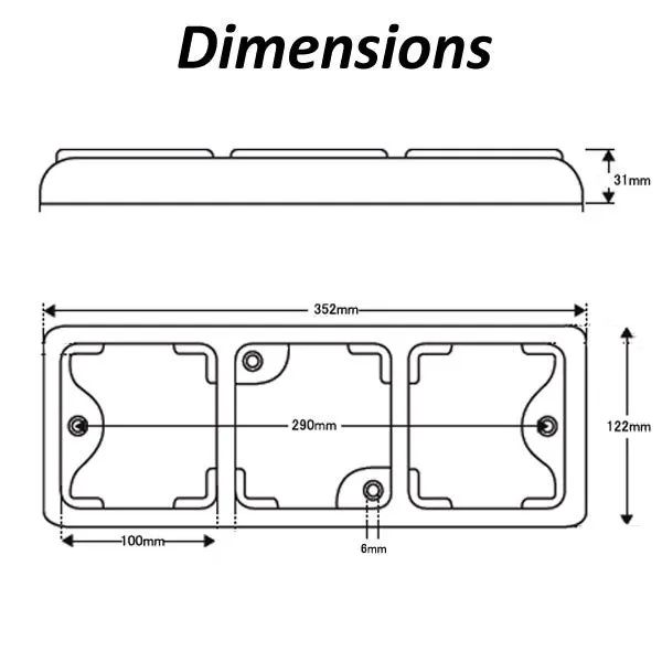 Triple Combination Lamp with Stop, Tail, Indicator & Fog by LED Autolamps 100BFARME