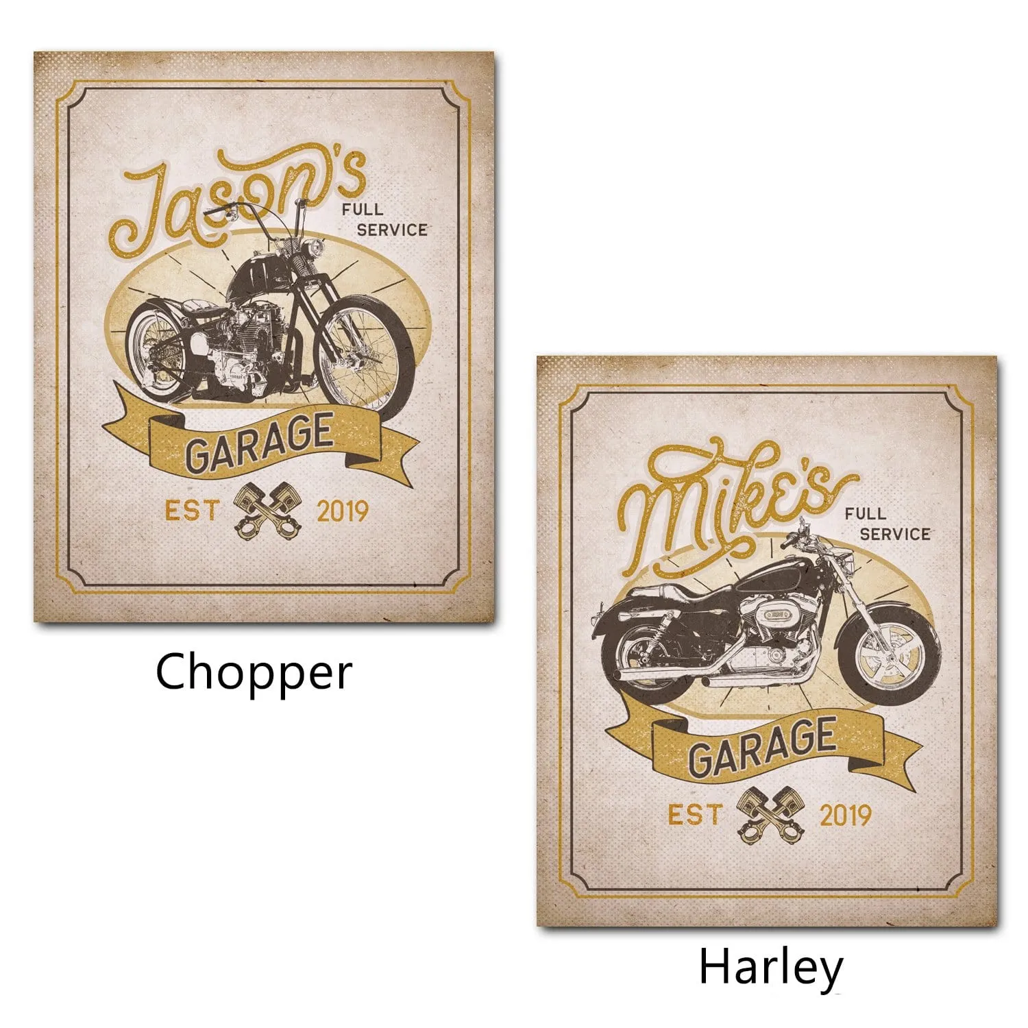 Vintage Motorcycle Signs