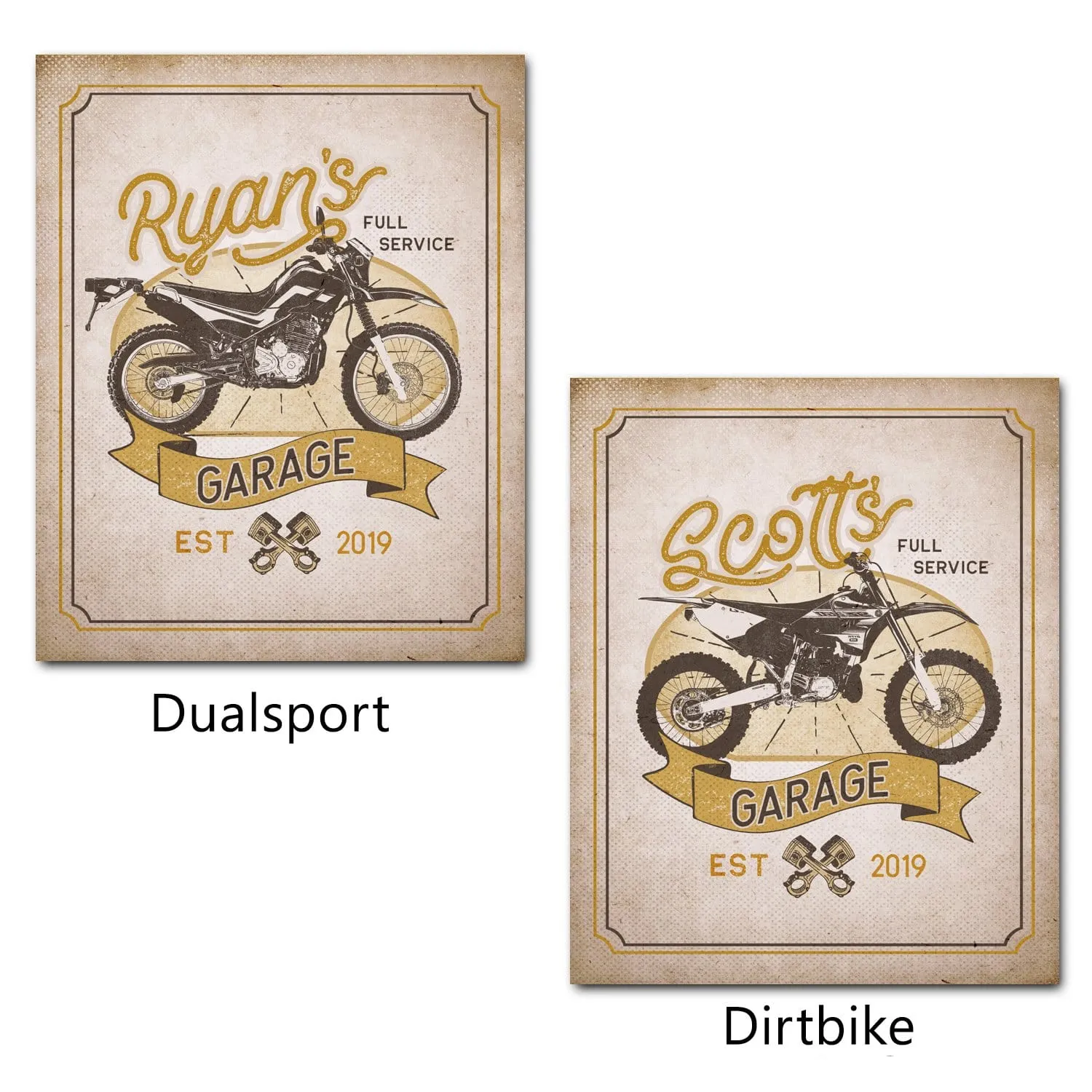 Vintage Motorcycle Signs