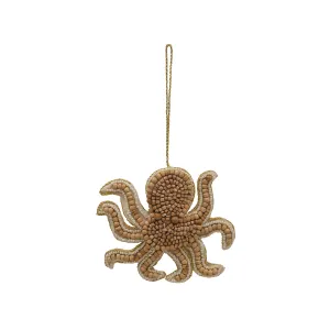 Wood Bead Octupus Ornament