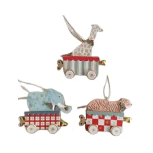 Wood Toy Circus Ornaments